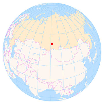 Location Map of Abakan Int. Airport (Abakan, Krasnoyarsk, Russia). IATA-code: ABA. No labels at all.
