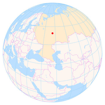 Location Map of Cheboksary Int. Airport (Cheboksary, Chuvash, Russia). IATA-code: CSY. No labels at all.