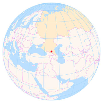 Location Map of Magas Airport (Magas, Ingush, Russia). IATA-code: IGT. No labels at all.