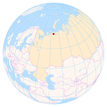 Location Map of Naryan Mar Airport (Naryan-Mar, Nenets, Russia). IATA-code: NNM. No labels at all.