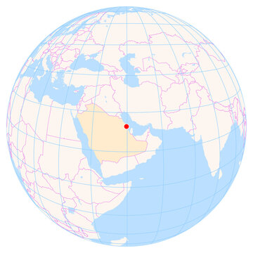 Location Map of King Fahd Int. Airport (Dammam, Ash Sharqiyah, Saudi Arabia). IATA-code: DMM. No labels at all.