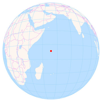 Location Map of Praslin Airport (Praslin, Grand'anse Praslin, Seychelles). IATA-code: PRI. No labels at all.