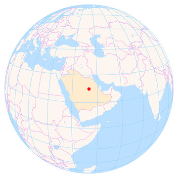 Location Map of King Khalid Int. Airport (Riyadh, Ar Riyad, Saudi Arabia). IATA-code: RUH. No labels at all.