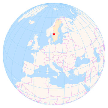 Location Map of Karlstad Airport (Karlstad, Vaermland, Sweden). IATA-code: KSD. No labels at all.