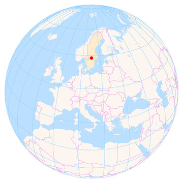 Location Map of Oerebro Airport (Orebro, Orebro, Sweden). IATA-code: ORB. No labels at all.