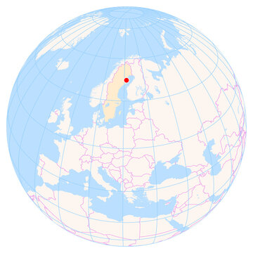 Location Map of Skelleftea Airport (Skelleftea, Vaesterbotten, Sweden). IATA-code: SFT. No labels at all.