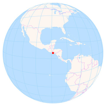 Location Map of El Salvador Int. Airport (San Salvador, La Paz, El Salvador). IATA-code: SAL. No labels at all.