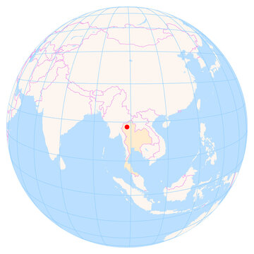 Location Map of Chiang Mai Int. Airport (Chiang Mai, Chiang Mai, Thailand). IATA-code: CNX. No labels at all.