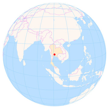 Location Map of Don Mueang Int. Airport (Bangkok, Bangkok Metropolis, Thailand). IATA-code: DMK. No labels at all.