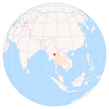 Location Map of Mae Hong Son Airport (Mae Hong Son, Mae Hong Son, Thailand). IATA-code: HGN. No labels at all.