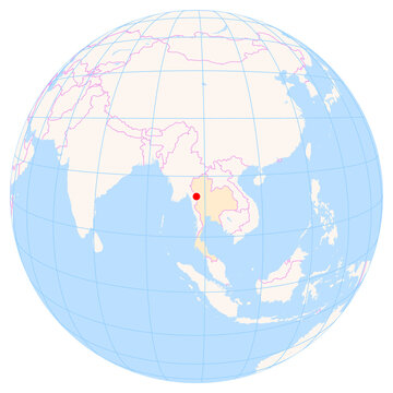 Location Map of Mae Sot Airport (Tak, Tak, Thailand). IATA-code: MAQ. No labels at all.