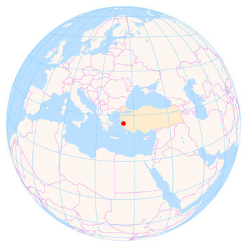 Location Map of Adnan Menderes Airport (Izmir, Izmir, Turkey). IATA-code: ADB. No labels at all.
