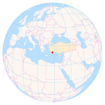 Location Map of Dalaman Airport (Dalaman, Mugla, Turkey). IATA-code: DLM. No labels at all.