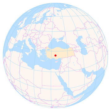 Location Map of Konya Airport (Konya, Konya, Turkey). IATA-code: KYA. No labels at all.