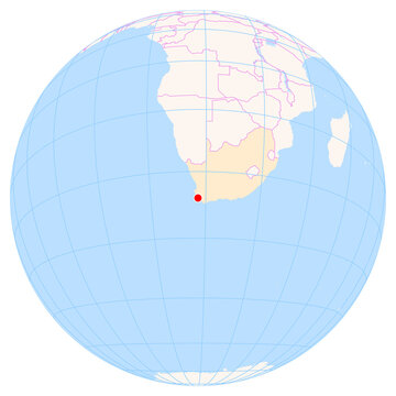 Location Map of Cape Town Int. Airport (Cape Town, Western Cape, South Africa). IATA-code: CPT. No labels at all.
