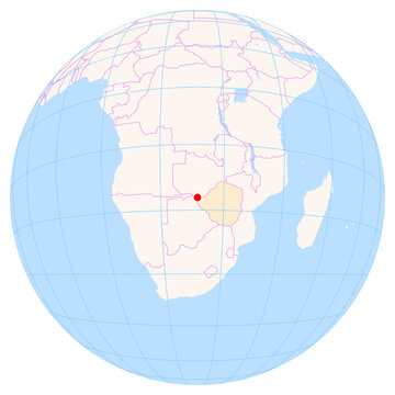 Location Map of Victoria Falls Airport (Victoria Falls, Matabeleland North, Zimbabwe). IATA-code: VFA. No labels at all.