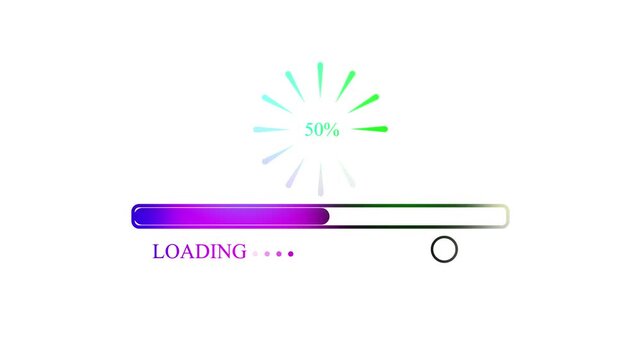Please wait loading intermission animated. Icon symbol starting soon. Spinning waiting icon on a white background. Loading circle animation. Seamless Loop.