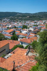 Fototapeta premium Panorama of The town of Skiathos, Sporades, Thessaly, Greece