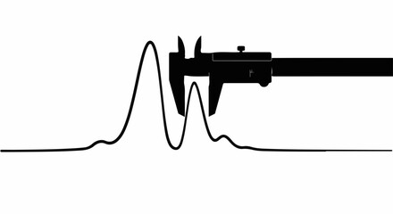 Precision measurement of a scientific waveform with a caliper