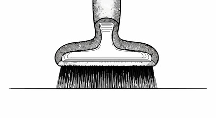 Close-up view of a cleaning brush gently sweeping a surface