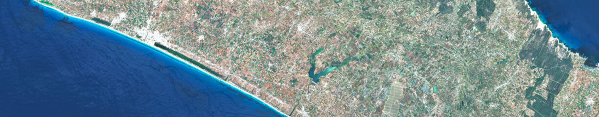 Fototapeta premium Tunis on open data satellite image