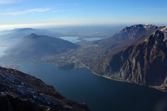 Vista sul Lago di Lecco ( Italy) dal Belvedere del Pian dei Resinelli 