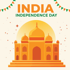 India independence day illustration post design