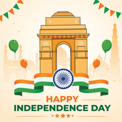 India independence day illustration post design