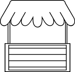 Storefront line black icon. shop icon. store.