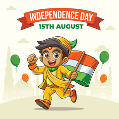 India independence day illustration post design