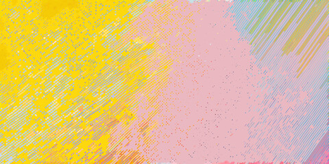 Abstract colorful background with diagonal brush strokes and speckled texture © Bipul