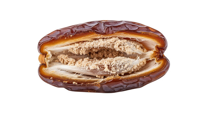 Expired Date Fruit Close-Up &ndash; Spoiled Medjool Date with Mold and Sugar Crystals Macro Image