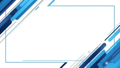 Modern Blue Geometric Corporate Banner Background