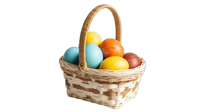 Easter egg ornate red and gold decorative container isolated on transparent background