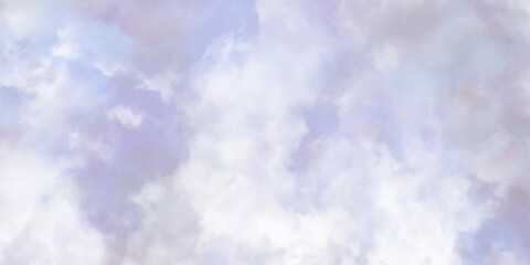Natural sky beautiful blue and white texture background. Creative and painted cloudy sky blue watercolor background. Gradient color splashing on textured paper. 