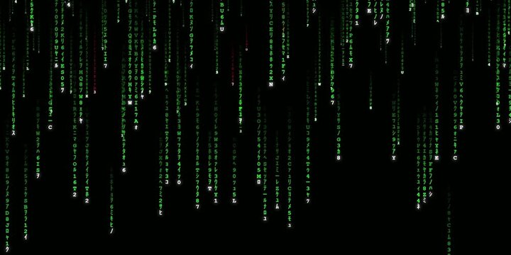 Futuristic animation of vertical lines and dots in a digital environment