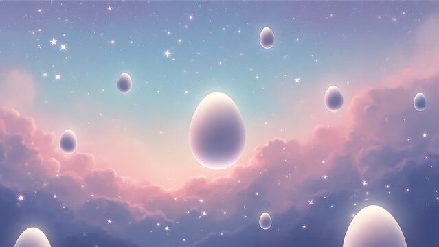 Easter monday eggs in sky a whimsical easter monday morning scene