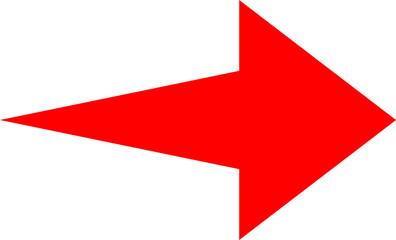 A bold red arrow shape is depicted against a stark black background, indicating direction and movement forward
