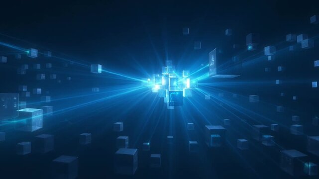 blockchain network animation 4k