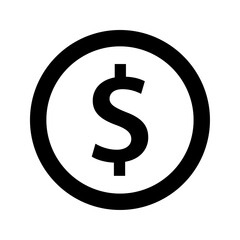 Obraz premium Dollar currency coin icon
