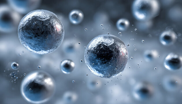 Closeup of silver nanoparticles interacting with industrial wastewater enhancing contaminant breakdown in a hightech nanotech treatment facility.