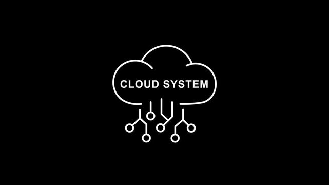 Cloud System Network Infrastructure Animation Technology Concept cloud computing