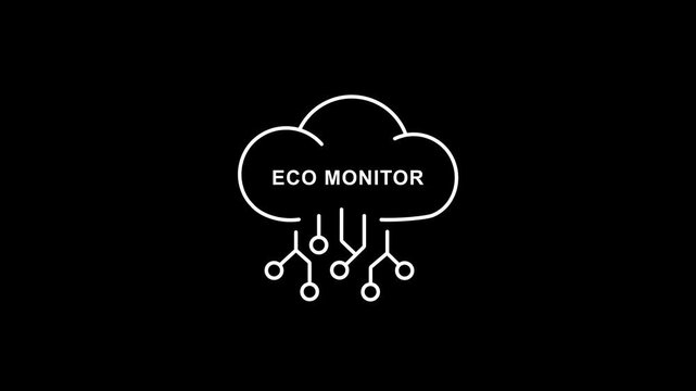 Eco Monitor Cloud Computing Environmental Sustainability Technology Concept green tech