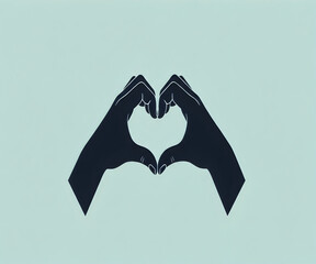 Heart shape made with human hands as a symbol of love and unity