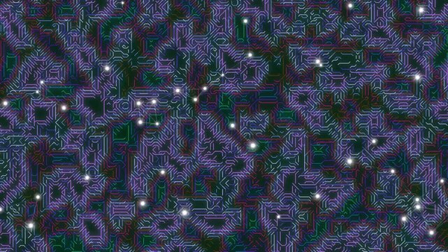 Abstract Background with Purple Patterns and White Dots.