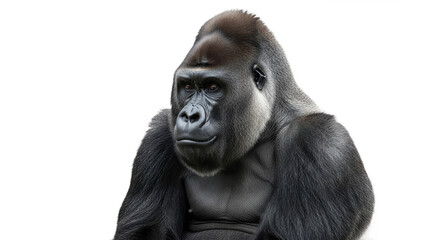 Fototapeta premium Western Lowland Gorilla Isolated on a white background