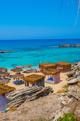 Fototapeta premium An amazing view of Agios Philon Beach (Ayfilon) in Dipkarpaz, North Cyprus.