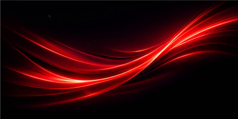 Red abstract wave background featuring fluid motion lines and a vibrant light texture for a modern energy design wallpaper © Faysal