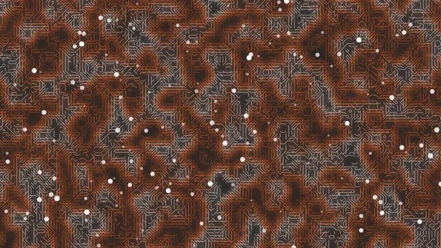Brown Background with White Dots Pattern.