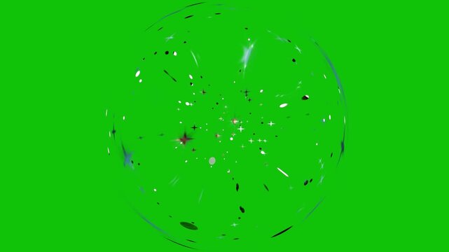 Glitter Sparkle Stars Falling Green Screen 4K | Animated Gold Particles & Bokeh Overlay | Christmas, Birthday & New Year Celebration Background | Seamless Loop Motion Graphics